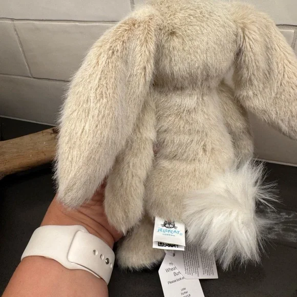 Jellycat Beige Plush Wheat Flufflet Bunny - Picture 3 of 5